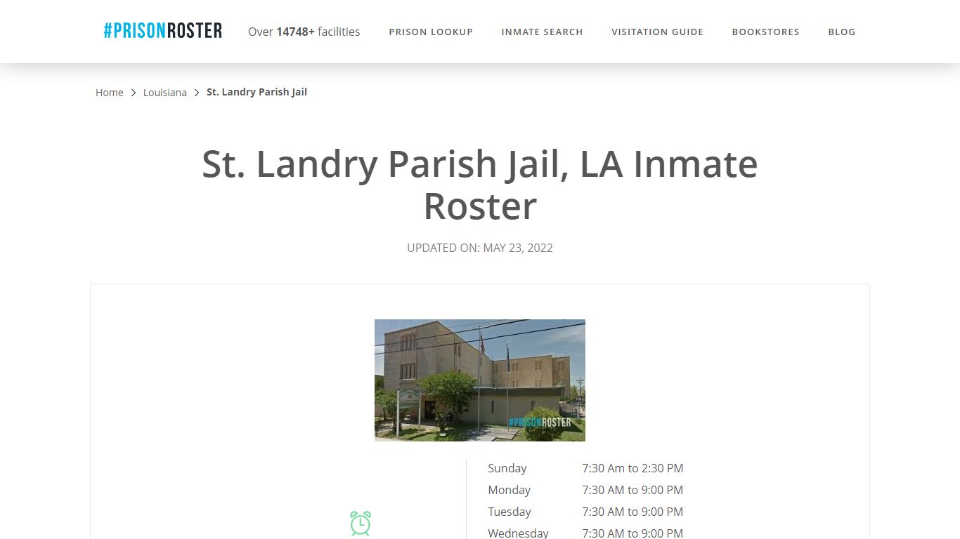 St. Landry Parish Jail, LA Inmate Roster